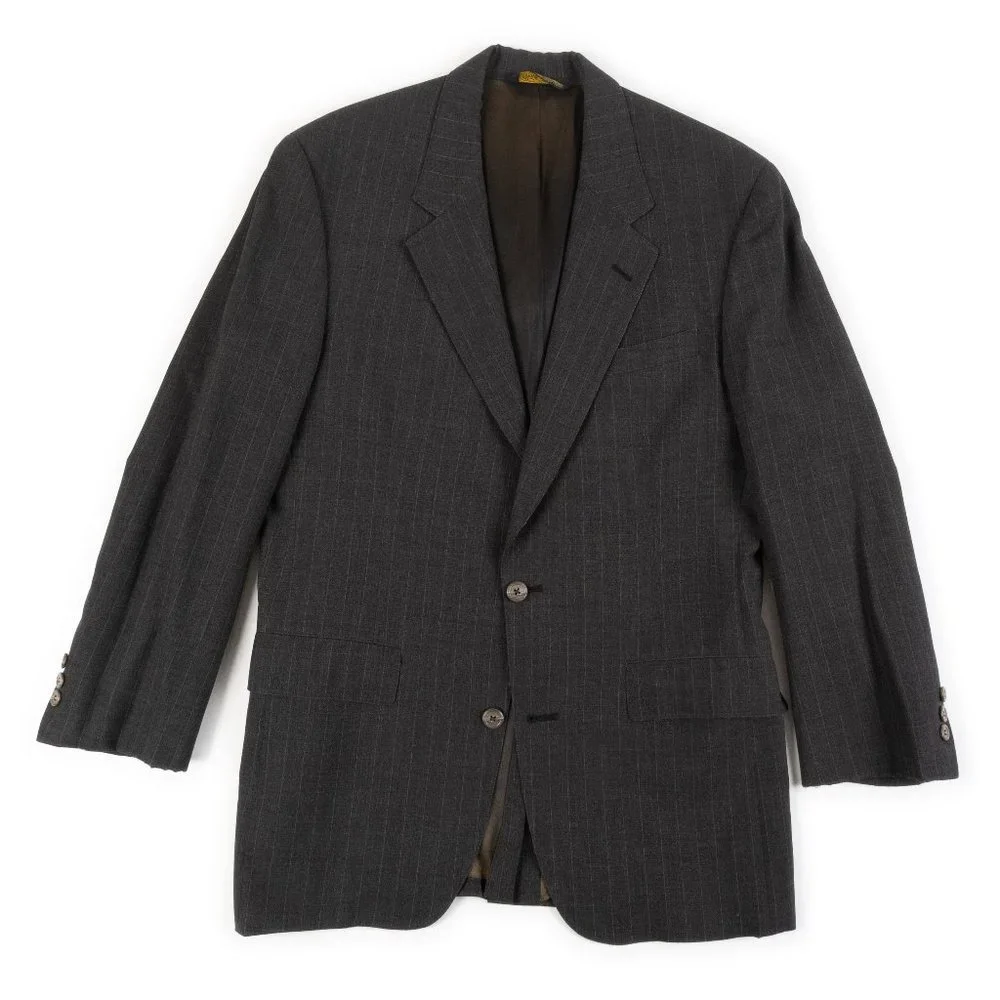 BROOKS BROTHERS charcoal grey pinstripe blazer jacket size 39R